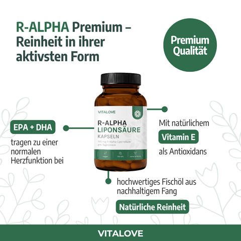 Informationen zur Reinheit und Qualität der VITALOVE R-Alpha-Liponsäure