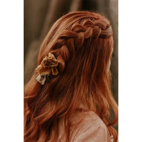 Set di tinta professionale per capelli alle erbe rosso rame caldo "warm tizian red"