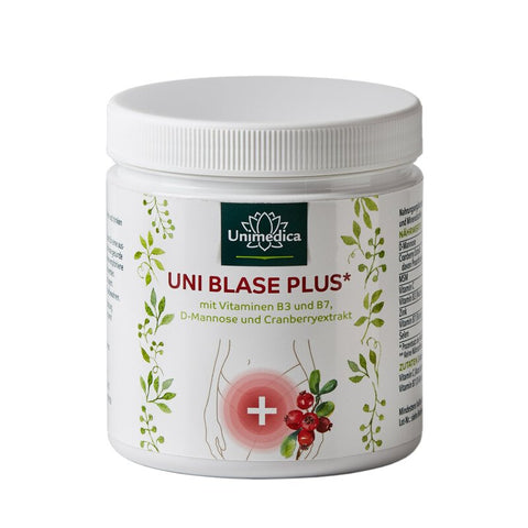 Uni Blase Plus - mit D-Mannose, Cranberry, Vitamin C, B3 und B7 - 293 g Pulver