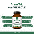 VITALOVE-Green-Trio_Chlorella-Spirulina-Gerstengras-Presslinge