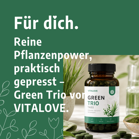 Green Trio – Chlorella, Spirulina & Gerstengras – 365 Tabletten