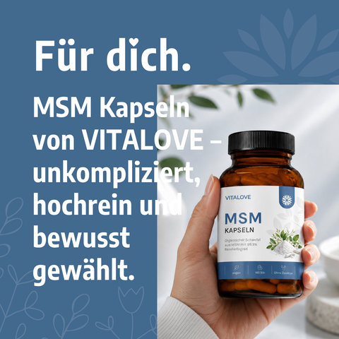 MSM Kapseln mit 1000 mg reinem MSM – 180 Kapseln