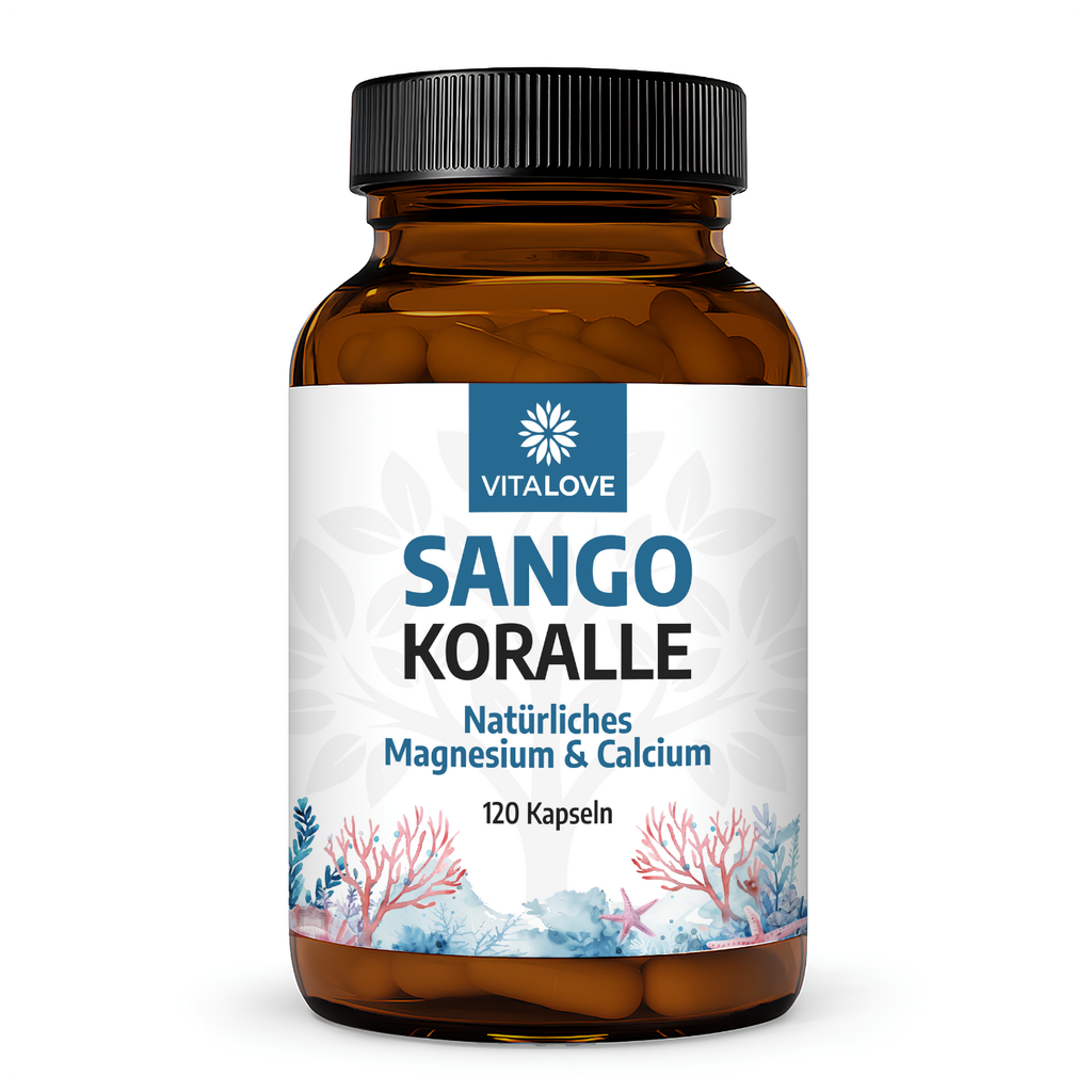 Sango Koralle – Magnesium & Calcium Kapseln (120 Kapseln)