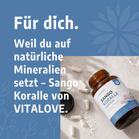 Vitalove Sango Koralle Kapseln mit natürlichen Mineralien