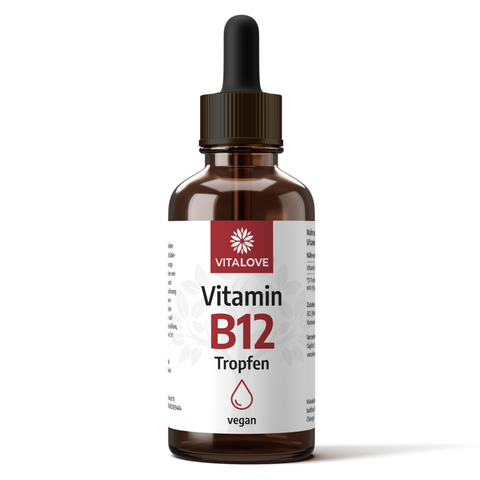 Vitamin B12 Tropfen - Bioaktiv - ohne Alkohol - VEGAN - 50 ml
