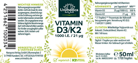 Vitamin D3 / K2 MK7 All-trans - 50 ml