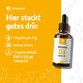 Vitamin D3 Tropfen in lichtgeschützter Braunglasflasche