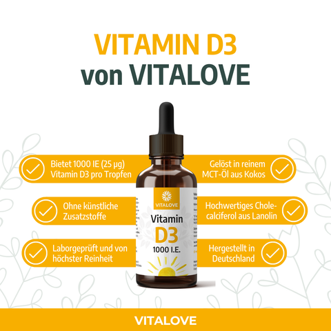 Vitamin D3 Tropfen (1.000 IE/Tropfen) 50 ml