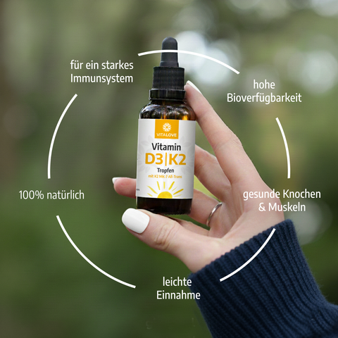 Vitamin D3 / K2 MK7 All-trans - Tropfen 50 ml