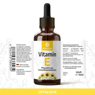 Natürliche Vitamin E Tropfen aus Sonnenblumenkernen