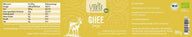 Vitanur Bio Ghee Ziege 200g, gelbe Verpackung mit Ziege, Nährwerttabelle, Bio-Siegel