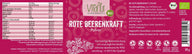 Vitanur Bio Rote Beerenkraft Pulver Etikett, Nährwerte, Zutaten, vegan, glutenfrei, 170g