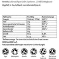 Rückseite Vitanur Bio Schokobohne 150g, Zutatenliste, Nährwerte, Bio- und Vegan-Siegel