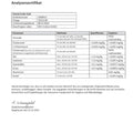 Analysenzertifikat Zahnkristalle Xylit von VitaNur, Prüfergebnisse Schadstoffe, Laborbericht