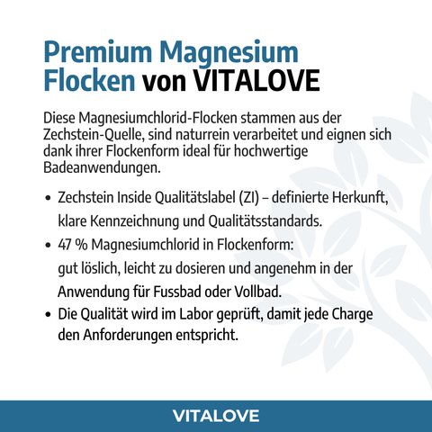 Zechsteiner Magnesium Flocken – Magnesiumchlorid Flakes für Badeanwendungen