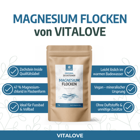 Zechsteiner Magnesium Flocken – Magnesiumchlorid Flakes für Badeanwendungen