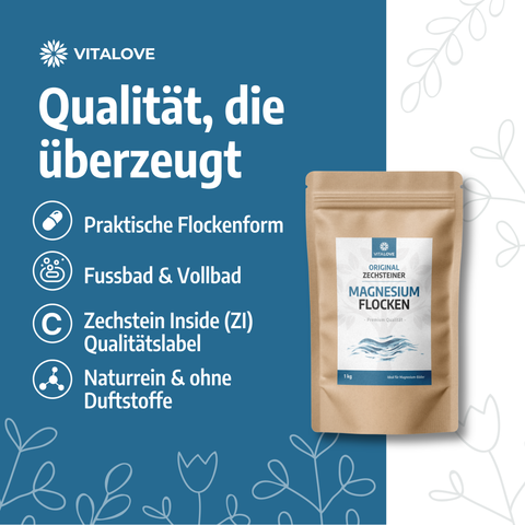 Zechsteiner Magnesium Flocken – Magnesiumchlorid Flakes für Badeanwendungen