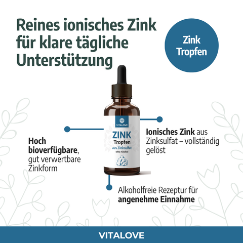 Zink Tropfen (Zinksulfat) - 100 ml (ohne Alkohol)