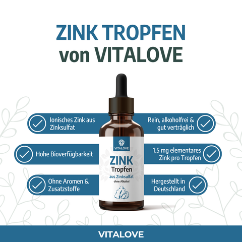 Zink Tropfen (Zinksulfat) - 100 ml (ohne Alkohol)