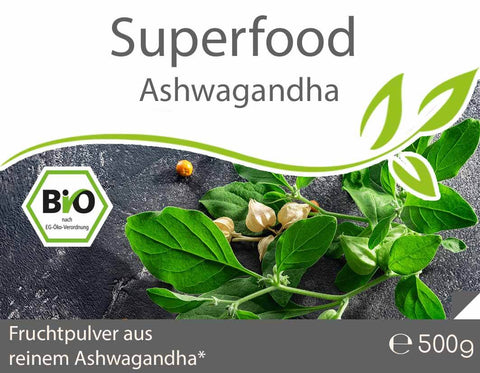 Ashwagandha Bio - 500g Pulver (Superfood)