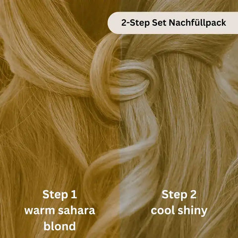 Professional Plant Hair Colour Cool Sahara Blond "Cool Sahara Blond in 2 Steps" 2 x 90 g Refill Packs