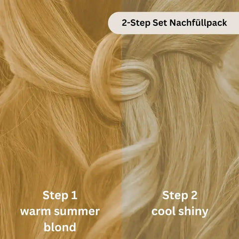 Professional Plant Hair Colour Cool Summer Blond "Cool Summer Blond in 2 Steps" 2 x 90 g Refill Packs