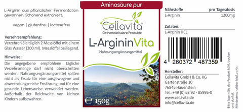 L-arginina - 150 g in un bicchiere