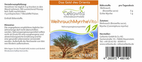 Weihrauch-Myrrhe Vita Montasvorrat - 120g im Glas