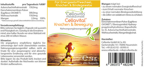 Cellavital® Knochen & Bewegung - 180 Kapseln im Glas
