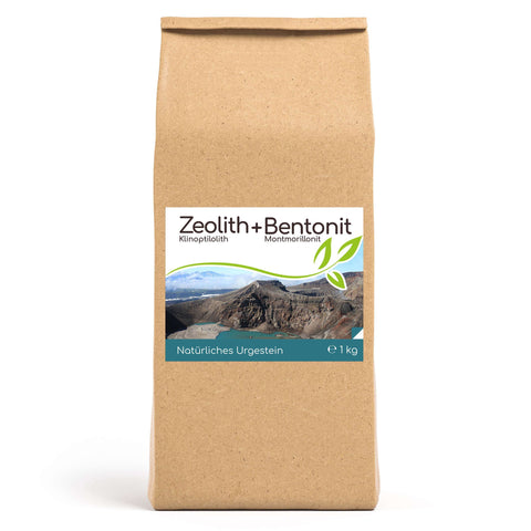 Zeolite premium + bentonite 1 kg di polvere (sacchetto di conservazione)