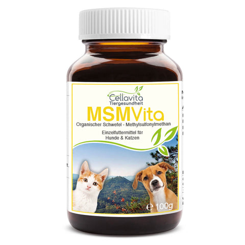 MSM - Organischer Schwefel - 100g für Hunde & Katze im Glas