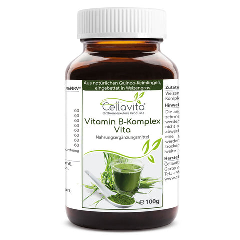 Complesso di vitamina B Vita 50 giorni fornitura 100 g in un bicchiere