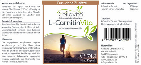 L-Carnitin Vita 120 Kapseln im Glas