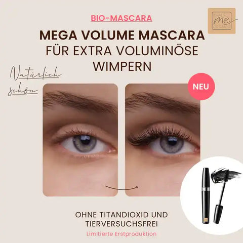 Organic Mascara "Mega Volume Mascara" for Extra Voluminous Lashes | Mascara | Natural Cosmetics