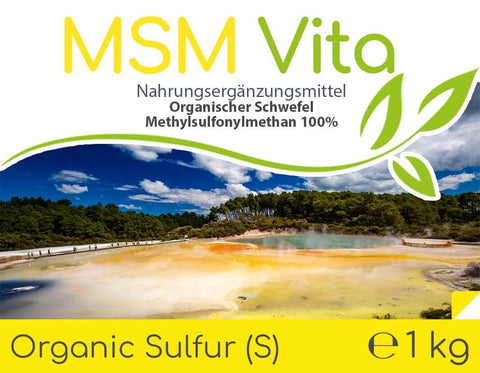 MSM - Soufre organique 1000g (pur à 99,9%)