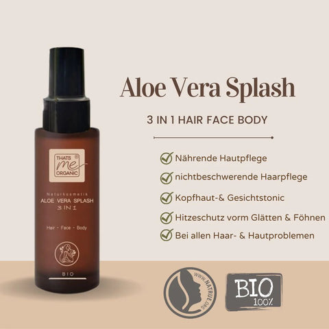 Aloe Vera - Haar & Körper Pflege Gesichtstonic 100ml (Vegan Naturkosmetik)