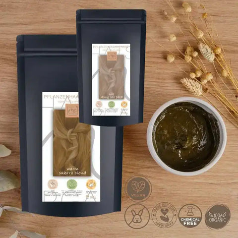 Professional Plant Hair Colour Cool Sahara Blond "Cool Sahara Blond in 2 Steps" 2 x 90 g Refill Packs