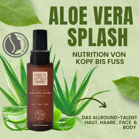Aloe Vera - Tonico viso per la cura dei capelli e del corpo 100 ml (cosmetici naturali vegani)