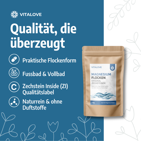 Weitere Produktinformationen und Eigenschaften der Zechsteiner Magnesiumchlorid-Flocken von VITALOVE