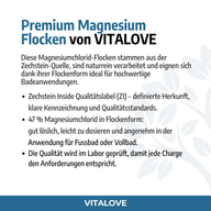Infografik zu den Besonderheiten der Zechsteiner Magnesium Flocken von VITALOVE