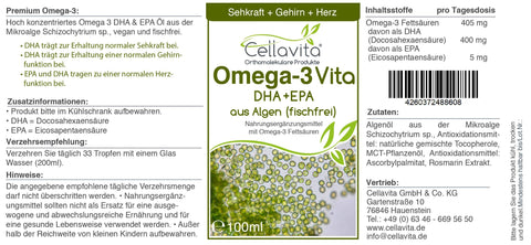 Omega-3 Vita DHA-EPA Algenöl 100ml