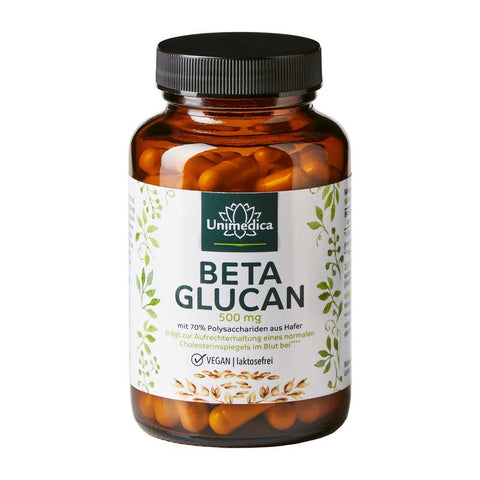 Beta Glucan - 70% Polysaccharide aus Hafer - 90 Kapseln mit je 500 mg Beta Glucan