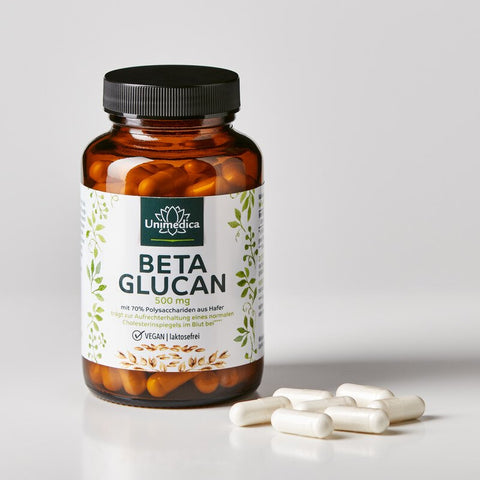 Beta Glucan - 70% Polysaccharide aus Hafer - 90 Kapseln mit je 500 mg Beta Glucan