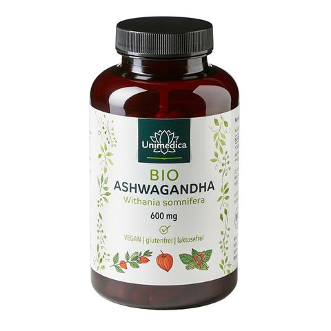 Ashwagandha biologico 180 capsule 600 mg ad alto dosaggio