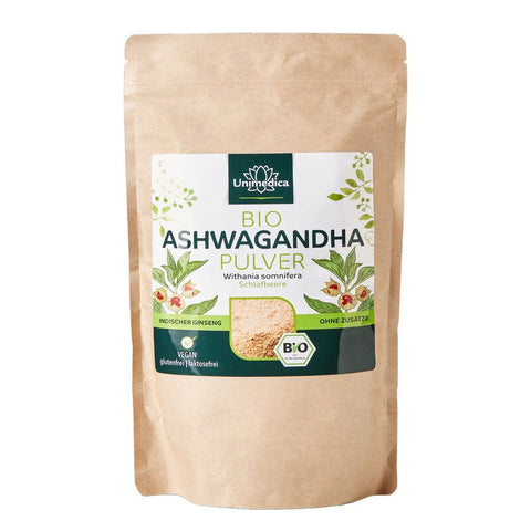 Poudre d'Ashwagandha Bio - 500 g - véritable baie endormie indienne