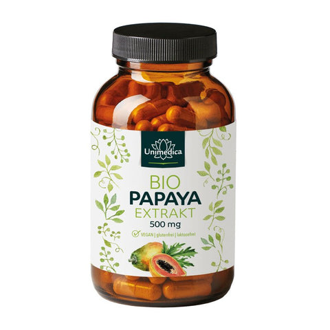 Bio Papaya Extrakt - 1.500 mg pro Tagesdosis - 120 Kapseln