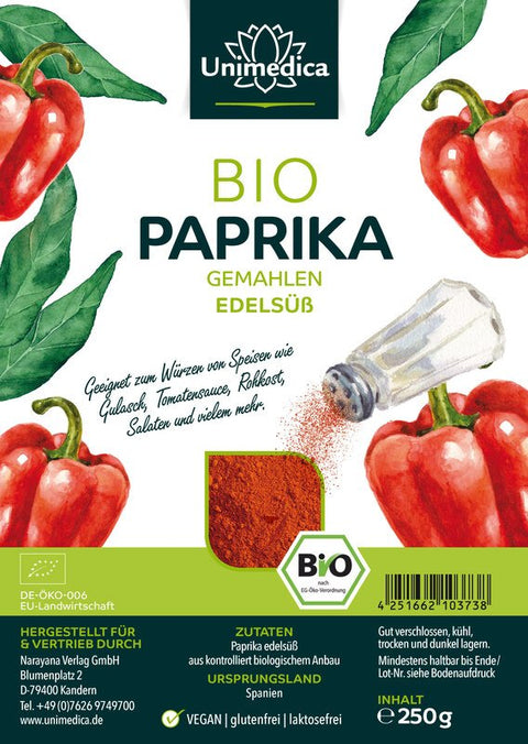 Bio Paprika - gemahlen - edelsüss - 250 g