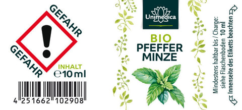 Bio Pfefferminze - natürliches ätherisches Öl - 10 ml
