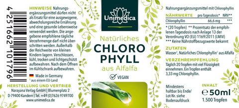 Gouttes de chlorophylle de luzerne - 50 ml
