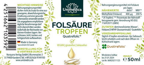 Folsäure Tropfen - Quatrefolic® - 50 ml